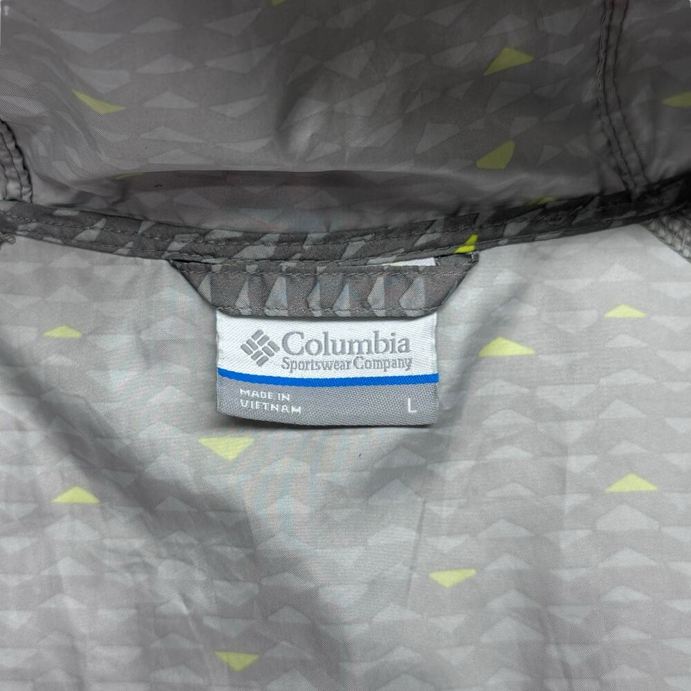 Columbia Women’s Gray Hooded Lightweight Rain Jacket - Size L - Picture 6 of 7